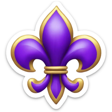 Purple Fleur de lis sticker