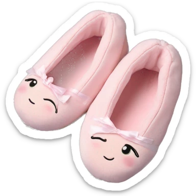 Ballerina slippers baby pink sticker