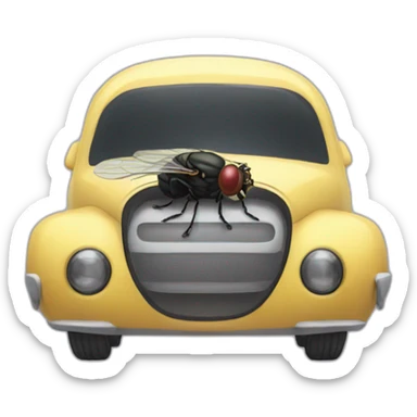 Fly car between cat sticker