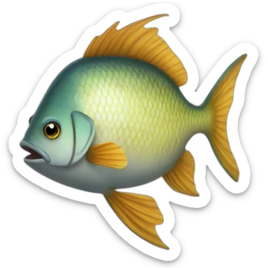 Awesome fish emoji sticker