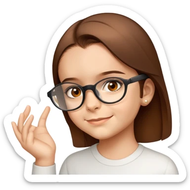 Usando óculos  sticker