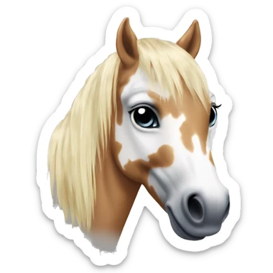 appaloosa horse with long blonde mane  sticker