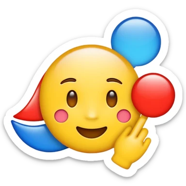 the word BLOG in bright primary colors, traditional emoji style sticker