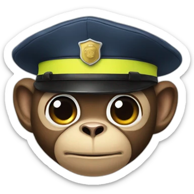 monkey policemen sticker