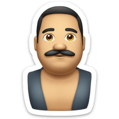 Colombian guy fat with mustache sticker