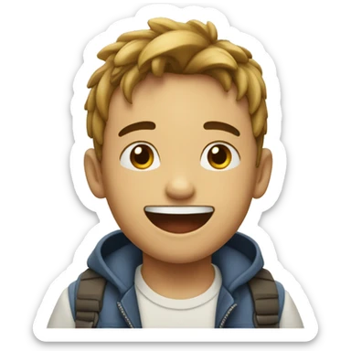 Niño riendo sticker