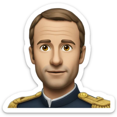 Macron chevauche un ipocampe sticker