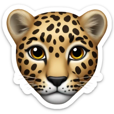 leopard heart sticker