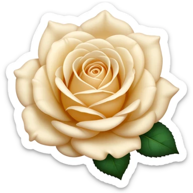Cream-colored rose sticker
