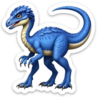 Velociraptor blue sticker