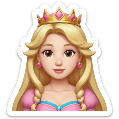 Princess peach head sticker