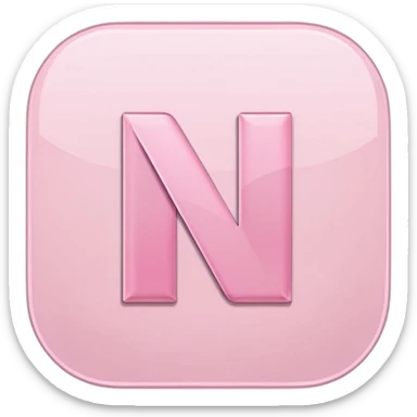 Netflix aesthetic "N" logo in pastel pink sticker
