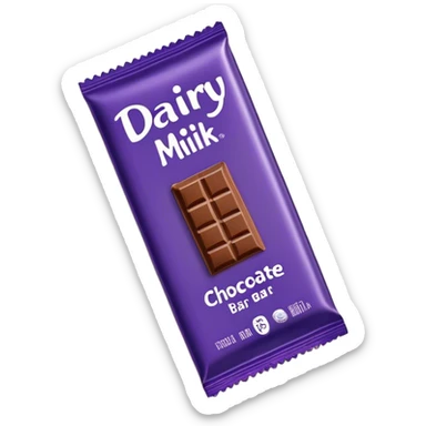 dairy milk chocolate bar, packaging sticker