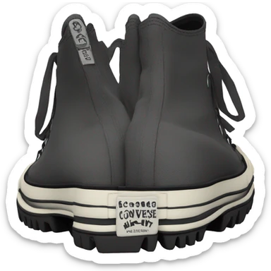 Black platform converse platform shoes hike  sticker
