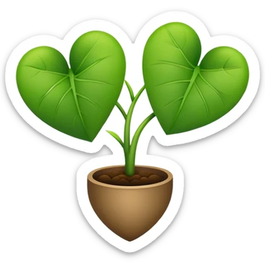 a heart plant sticker