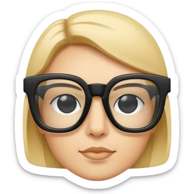 black glasses sticker