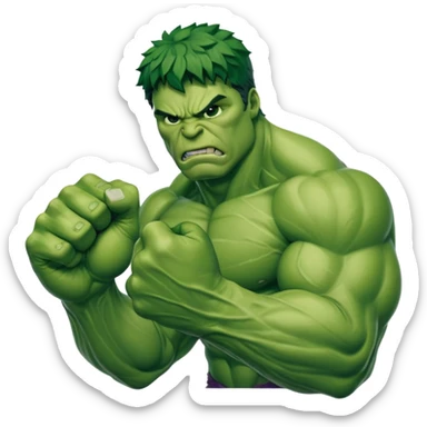 Hulk's hand smashing sticker