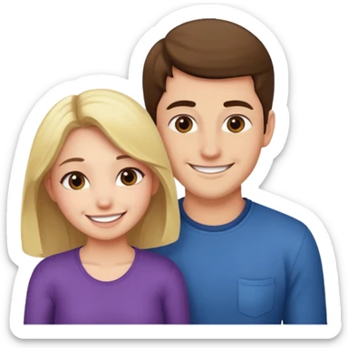 Girl bending over infront of guy sticker