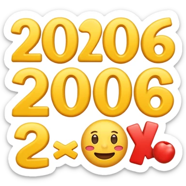 an animated emojis that turns the word "GEO NS" into "2026" sticker