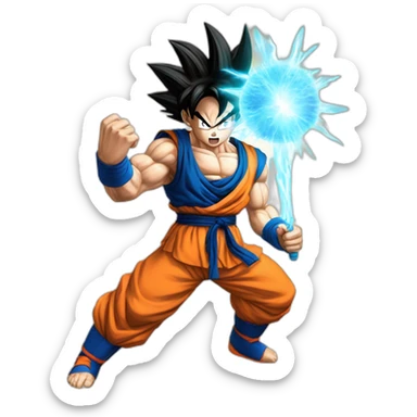 goku with kamehameha  sticker