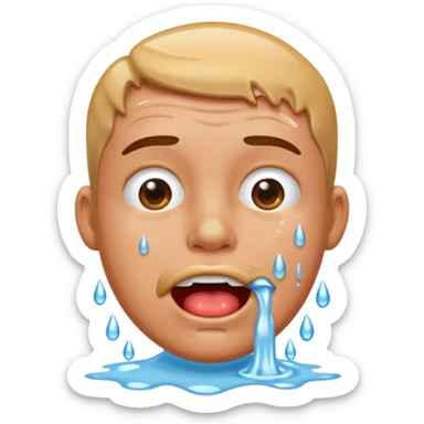 Hombre babeando sticker