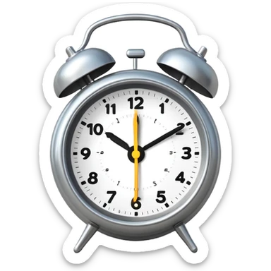 alarm clock ringing, simple and expressive sticker
