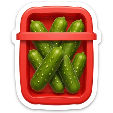 Pickles pickles in red cour sticker