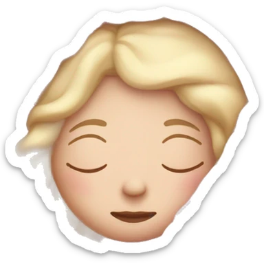 pale girl sleeping in a pink blanket  sticker