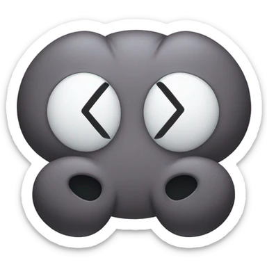 Kaws face logo with x eyes  sticker