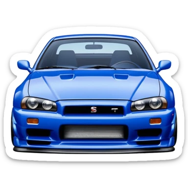 car Nissan Skyline GT-R R34 1999 like in the movie Fast and Furious  sticker