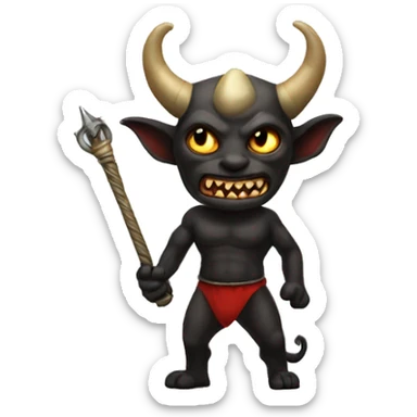 Little res demon with horn sticker