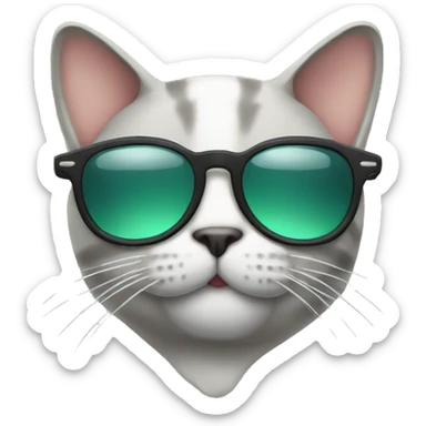 Cat with sunlasses whatsapp emoji sticker