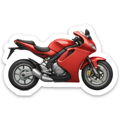 Red motorcycle  sticker