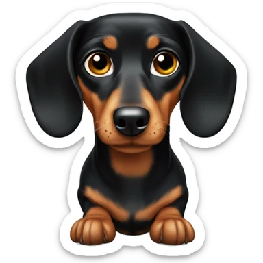 Black and tan Dachshund  sticker