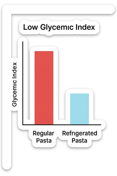 Indice glicemico basso grafico con la pasta che viene da frigo sticker