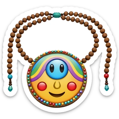 hippie necklace sticker