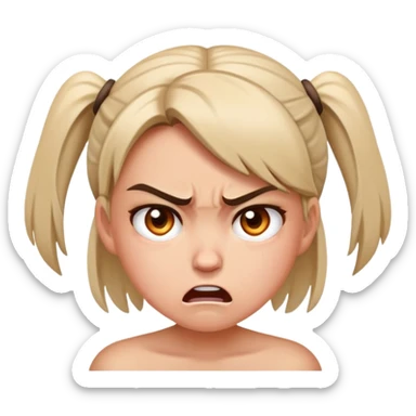 Girl mad sticker