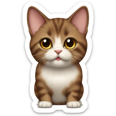 Brown munchkin cat standing sticker