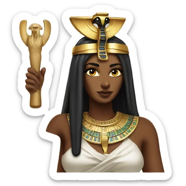 Goddess isis with ankh sticker