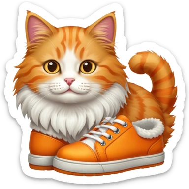 Cat in shoes sticker