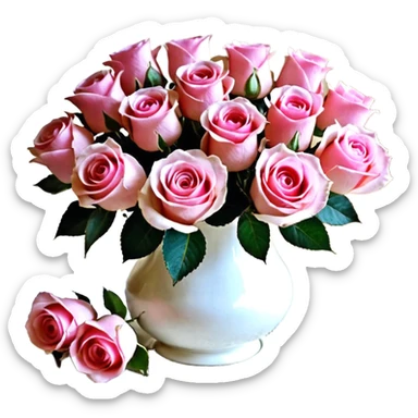 Розовая бабочка с сердечками sticker