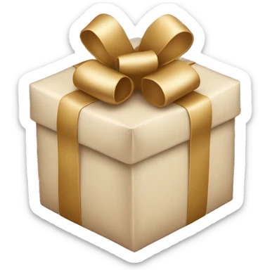 Beige Christmas present sticker