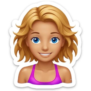 swim girl sticker