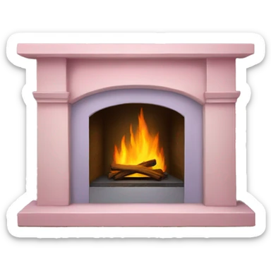 a pastel colored fireplace sticker
