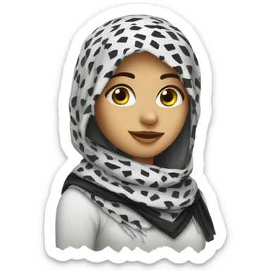 Keffiyeh girl sticker