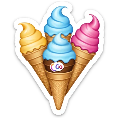 Draw and provide a unique logo for my new gelato, ice cream, sorbet, water ice, brand name Chillosophy. The logo design is such that, there is one ice cream cone over which two scoops (1 complete and 1 in complete) are seen making it look like CO (the initials of my brand name Chill Osophy sophy) sticker