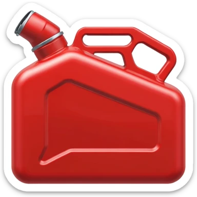 red gas can ios emoji with handle and cap 2d sticker