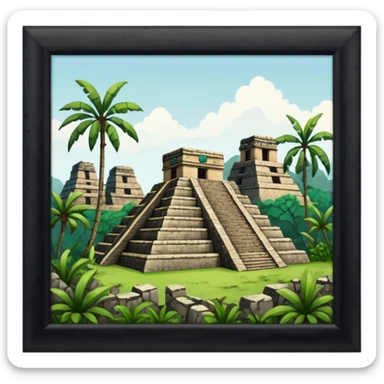 mayan ruins mexico sticker