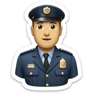 high rank policeman sticker
