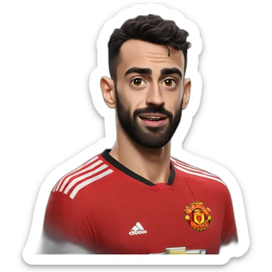 Hyper realistic Bruno fernandes man united sticker